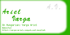 ariel varga business card